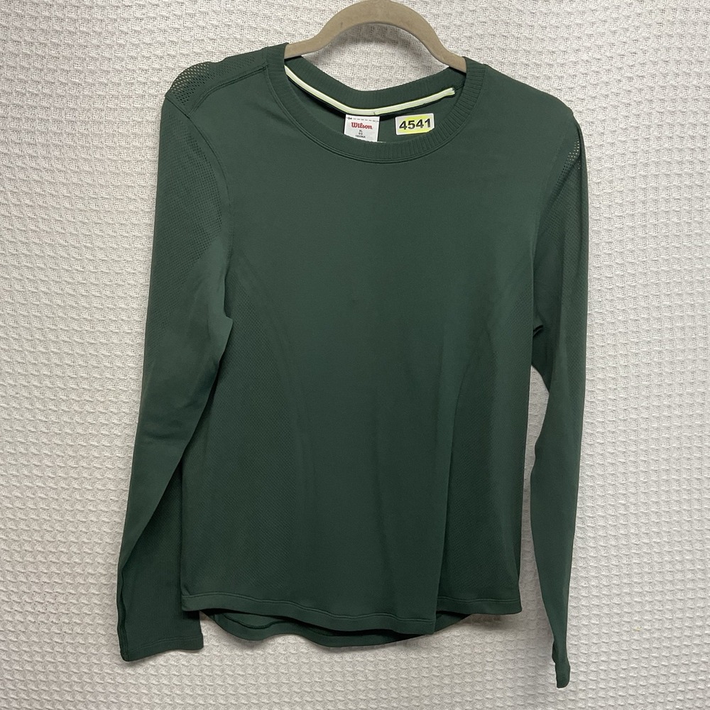 Wilson Protec Seamless Long Sleeve Shirt Women's Size XL Dark Green Sycamore